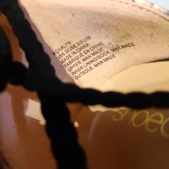 Shoe Dazzle New Faux Snakeskin High Heel‎ Sandals Sz. 8.5 - Picture 11 of 12